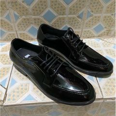 Giày Tây Nam Công Sở Tăng Chiều Cao Da Bóng Đế Cao Su Đúc - Phong Cách Trẻ Trung, Màu Đen, Size 37-44