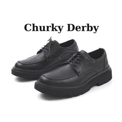 Giày Tây Nam CHUNKY Cổ Thấp Kiểu Công Sở - Đế Khâu Chắc Chắn, Thời Trang Dễ Phối Đồ, Phù Hợp Đi Học, Đi Chơi, Đi Làm