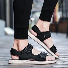 Dép Sandal Nam Cao Cấp 2 Quai Dán - Đế Cao Su Chống Trơn Trượt, Dép Quai Hậu Có Thể Tháo Gót, Thích Hợp Đi Học, Đi Chơi, Đi Làm