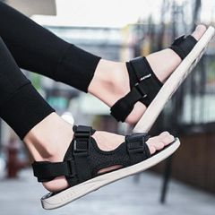 Dép Sandal Nam Cao Cấp 2 Quai Dán - Đế Cao Su Chống Trơn Trượt, Dép Quai Hậu Có Thể Tháo Gót, Thích Hợp Đi Học, Đi Chơi, Đi Làm