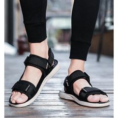 Dép Sandal Nam Cao Cấp 2 Quai Dán - Đế Cao Su Chống Trơn Trượt, Dép Quai Hậu Có Thể Tháo Gót, Thích Hợp Đi Học, Đi Chơi, Đi Làm