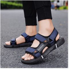 Sandal nam 2 quai ngang nối Fashion đi học đi chơi dễ phối đồ