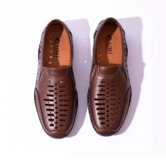 Giày Lười Nam Đục Lỗ Thoáng Mát - Giày Da Cao Cấp, Đế Cao Su Nguyên Khối, Phong Cách Công Sở, Thoải Mái Cho Mùa Hè