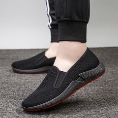 Giày Lười Nam Vải Thoáng Khí A60 Màu Đen - Giày Thời Trang Đi Học, Đi Chơi, Đi Làm, Dễ Phối Đồ, Mẫu Mới Cao Cấp
