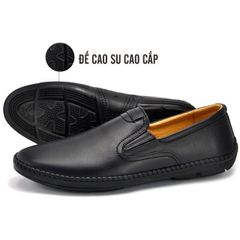 Giày Lười Nam Da Bò Cao Cấp - Phong Cách Trẻ Trung, Năng Động, Chất Liệu Đế Cao Su Êm - Hàng Xuất Khẩu Chính Hãng