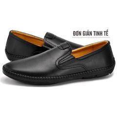 Giày Lười Nam Da Bò Cao Cấp - Phong Cách Trẻ Trung, Năng Động, Chất Liệu Đế Cao Su Êm - Hàng Xuất Khẩu Chính Hãng
