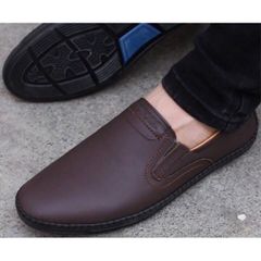 Giày Lười Nam Da Bò Cao Cấp - Phong Cách Trẻ Trung, Năng Động, Chất Liệu Đế Cao Su Êm - Hàng Xuất Khẩu Chính Hãng