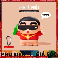Vỏ Bọc Airpods Silicon Dẻo - Thiết Kế SHIN Tài Phiệt Cho Hộp Sạc AirPods 1 2 - Phụ Kiện Thời Trang Tai Nghe