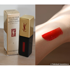 Son Nước YSL Rouge Pur Couture #9 Rouge Laque - Son Lì Bóng Mịn, Độ Bám Cao, Dưỡng Ẩm Tuyệt Đối, Đem Đến Đôi Môi Căng Mọng, Hấp Dẫn