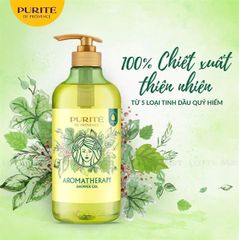 Sữa Tắm Thư Giãn Purité Tinh Dầu Thơm Aromatherapy 850ml - Giải Tỏa Căng Thẳng và Chăm Sóc Da Tự Nhiên