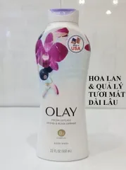 Sữa Tắm Olay Hoa Lan Dưỡng Trắng Da Ultra Moisture 650ml - Giúp Da Mịn Màng, Sáng Rạng Rỡ, Không Kích Ứng, Chăm Sóc Tư Nhiên