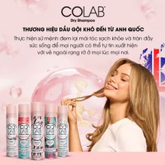 Dầu Gội Khô Colab 200ml - Bộ Sưu Tập Mùi Hương Độc Đáo, Bổ Sung Vitamin E, Tóc Sạch Bồng Bềnh Chỉ Sau 5 Giây