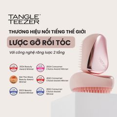 Lược Tangle Teezer Compact Styler - Lược tạo kiểu du lịch cho tóc thẳng và xoăn, gỡ rối hiệu quả, thiết kế tiện lợi