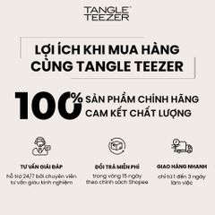 Lược Tangle Teezer Compact Styler - Lược tạo kiểu du lịch cho tóc thẳng và xoăn, gỡ rối hiệu quả, thiết kế tiện lợi