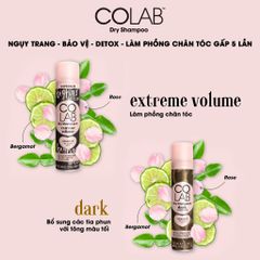 Dầu Gội Khô Colab Pro 200ml - Tạo Phồng Gấp 5 Lần, Che Khuyết Điểm Chân Tóc, Thích Hợp Dùng Ngày Đêm, Hương Dừa Tươi Quyến Rũ