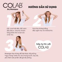 Dầu Gội Khô Colab Pro 200ml - Tạo Phồng Gấp 5 Lần, Che Khuyết Điểm Chân Tóc, Thích Hợp Dùng Ngày Đêm, Hương Dừa Tươi Quyến Rũ