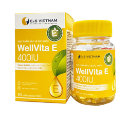 (Hàng nhập khẩu) Viên uống WellVita E 400IU lọ 30 viên