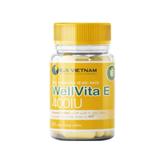 (Hàng nhập khẩu) Viên uống WellVita E 400IU lọ 30 viên
