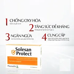 Viên Uống Chống Nắng Solesan Protect Pharmalife - Bảo Vệ Da, Ngăn Ngừa Lão Hóa, Dưỡng Ẩm, Vitamin C, E, A - Hộp 30 Viên