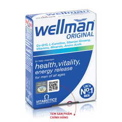 Viên uống bổ sung vitamin WELLMAN TABLETS – Hỗ trợ sức khỏe phái mạnh, 30 viên, sản phẩm nhập khẩu từ Anh Quốc