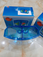 Bể Mica Cá Betta Mini 2 Ngăn - Hồ Nuôi Fish Tank Bền, Đẹp, An Toàn Cho Văn Phòng, Bàn Làm Việc