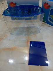 Bể Mica Cá Betta Mini 2 Ngăn - Hồ Nuôi Fish Tank Bền, Đẹp, An Toàn Cho Văn Phòng, Bàn Làm Việc