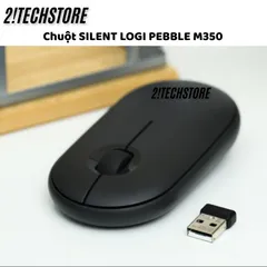 Chuột Không Dây Logitech M350 Pebble Silent - Chuột Văn Phòng Kết Nối Bluetooth, USB, Thiết Kế Mỏng, Bảo Hành 12 Tháng