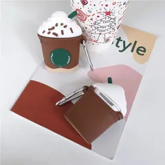 Vỏ Bọc AirPods Silicon Dẻo Hình Cốc Kem Starbucks - Phụ Kiện Tai Nghe AirPods 1 2 Siêu Cute, Thiết Kế Tinh Tế