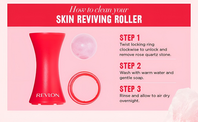 Thanh Lăn Phục Hồi Da Revlon Skin Reviving Rose Quartz Roller - Thiết Bị Chăm Sóc Da Mặt, Làm Dịu Và Tái Tạo Da, Dành Cho Da Nhạy Cảm