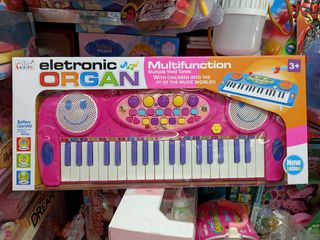 Đồ Chơi Organ Điện Tử và Micro Chạy Bằng Pin LEZILE 3702 - Phát Triển Âm Nhạc Cho Trẻ Em Từ 3 Tuổi, Có Đèn LED Nhiều Màu Sắc