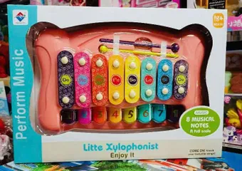 Đàn Mộc Cầm Xylophone Mini 8 Bản Nhạc Cho Bé - Đồ Chơi Âm Thanh Giáo Dục, Kích Thích Sáng Tạo và Phát Triển Nghe Nhạc
