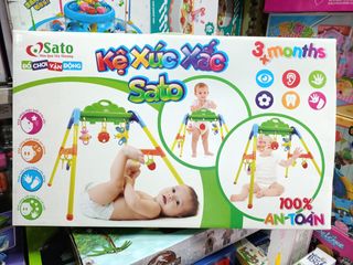 Kệ Xúc Xắc Sato 034 cho Bé Sơ Sinh & Trẻ Nhỏ - Đồ Chơi Âm Thanh Lành Tính, Phát Triển Kỹ Năng Vận Động & Khám Phá Thế Giới