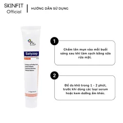 Gel Giảm Mụn Fixderma Salyzap 20g - Gel Dùng Ban Ngày Chống Mụn Bọc, Mụn Viêm, Giảm Thâm, Làm Sáng Da, An Toàn Cho Mọi Loại Da