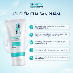 Gel Rửa Mặt Azderma - Sữa Rửa Mặt Dịu Nhẹ Làm Sạch Sâu, Giảm Nhờn và Hỗ Trợ Giảm Mụn Cho Da Khỏe Mạnh 150ml