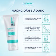 Gel Rửa Mặt Azderma - Sữa Rửa Mặt Dịu Nhẹ Làm Sạch Sâu, Giảm Nhờn và Hỗ Trợ Giảm Mụn Cho Da Khỏe Mạnh 150ml