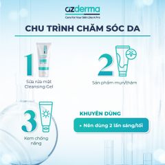 Gel Rửa Mặt Azderma - Sữa Rửa Mặt Dịu Nhẹ Làm Sạch Sâu, Giảm Nhờn và Hỗ Trợ Giảm Mụn Cho Da Khỏe Mạnh 150ml