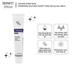 Lotion Giảm Mụn Ban Đêm Fixderma Salyzap - 20ml, Hỗ Trợ Làm Sáng Da, Ngăn Ngừa Mụn Hiệu Quả, Chăm Sóc Da Mặt