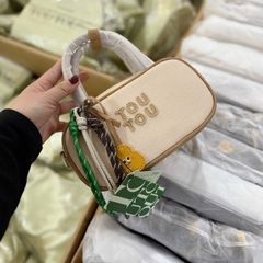 Túi Trống Toutou Dáng Ngang Size 22 - Túi Xách Nữ Cao Cấp Kèm Charm & Dây Đeo Sành Điệu, Thời Thượng, Phù Hợp Đi Học, Đi Chơi