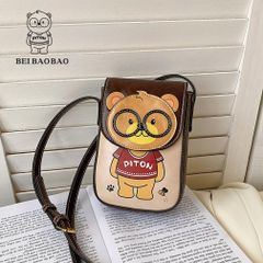 Túi Đeo Chéo Nữ Bill Bear Mini Dễ Thương - Thiết Kế Thời Trang Cao Cấp, Đựng Điện Thoại, Phù Hợp Khi Đi Chơi, Dã Ngoại