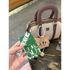 Túi Trống Toutou Size 18 - Túi Xách Nữ Kèm Charm Bông Mây & Dây Đeo Chéo Phong Cách Trẻ Trung, Tiện Lợi, Hàng Quảng Châu Cao Cấp