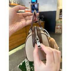Túi Trống Toutou Size 18 - Túi Xách Nữ Kèm Charm Bông Mây & Dây Đeo Chéo Phong Cách Trẻ Trung, Tiện Lợi, Hàng Quảng Châu Cao Cấp