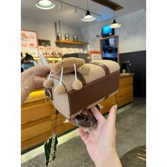Túi Trống Toutou Size 18 - Túi Xách Nữ Kèm Charm Bông Mây & Dây Đeo Chéo Phong Cách Trẻ Trung, Tiện Lợi, Hàng Quảng Châu Cao Cấp