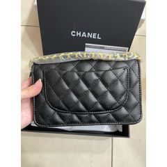 Túi C.nel Katun trần trám da sần size 19 fullbox hàng QC cao cấp