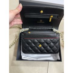 Túi C.nel Katun trần trám da sần size 19 fullbox hàng QC cao cấp