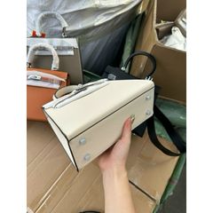Túi chữ H Kelley dáng cao tag bạc size 25 bản 2 dây hàng QC cao cấp