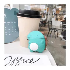 Vỏ Bọc Silicon Khủng Long Mắt Hí Lưng Nâu - Phụ Kiện Bảo Vệ AirPods 1 2 - Hộp Sạc Tai Nghe Chất Liệu Cao Cấp
