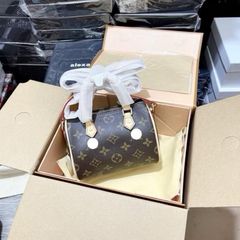 Túi trống nữ 17cm kèm dây đeo chéo - Hàng QC cao cấp, phong cách thời thượng, tiện lợi cho đi làm, du lịch, khóa đa năng, chất liệu bền đẹp