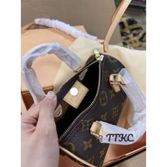 Túi trống nữ 17cm kèm dây đeo chéo - Hàng QC cao cấp, phong cách thời thượng, tiện lợi cho đi làm, du lịch, khóa đa năng, chất liệu bền đẹp