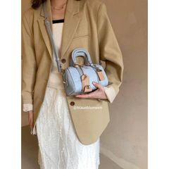 Túi Chi-o demin có quai cầm size 19 kèm dây đeo chéo hàng QC cao cấp
