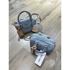 Túi Chi-o demin có quai cầm size 19 kèm dây đeo chéo hàng QC cao cấp